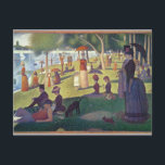 Cartão Postal Georges Pierre Seurat | Domingo à tarde no Is<br><div class="desc">Domingo à tarde na Ilha de La Grande Jatte,  1884-86 | por Georges Pierre Seurat | Art Location: Art Institute of Chicago,  IL,  EUA | Artista francês | Número de recolha de imagens: BAL693</div>