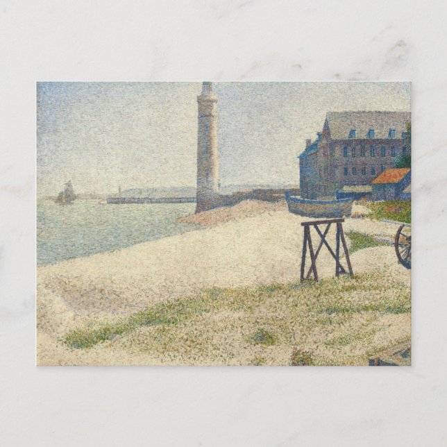 Cartão Postal Georges Pierre Seurat | o farol em Honfleur (Frente)