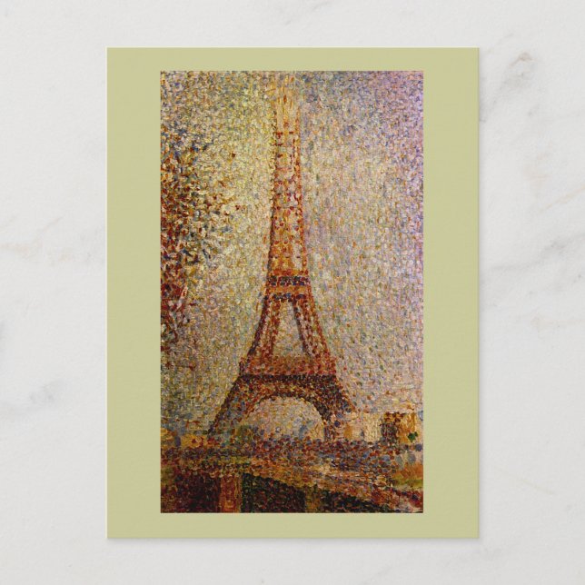 Cartão Postal Georges Seurat: A Torre Eiffel (1889) (Frente)