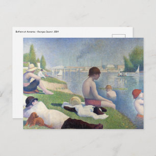 Cartão Postal Georges Seurat - Bathers em Asnieres