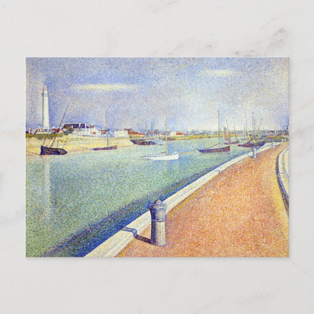 Cartão Postal Georges Seurat Canal das Gravelinas, Petit Fo (Frente)