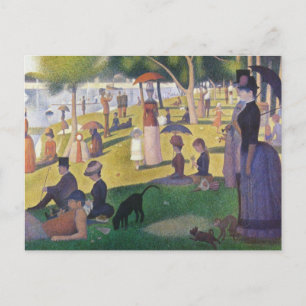 Cartão Postal Georges Seurat - Domingo em La Grande Jatte