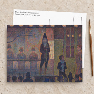 Cartão Postal Georges Seurat - Espetáculo Paralelo de Circo