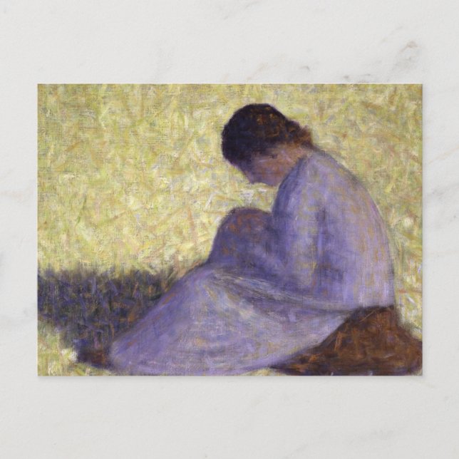 Cartão Postal Georges Seurat - Mulher sentada (Frente)