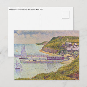 Cartão Postal Georges Seurat - Port-en-Bessin na Maré Alta