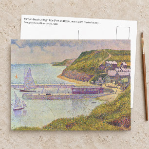 Cartão Postal Georges Seurat - Port-en-Bessin na Maré Alta