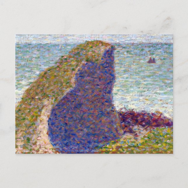 Cartão Postal Georges Seurat Study for Le ejido du Hoc, Grandcam (Frente)