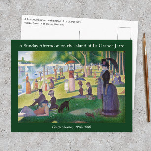 Cartão Postal Georges Seurat - Um Domingo na La Grande Jatte