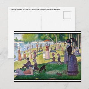 Cartão Postal Georges Seurat - Um Domingo na La Grande Jatte