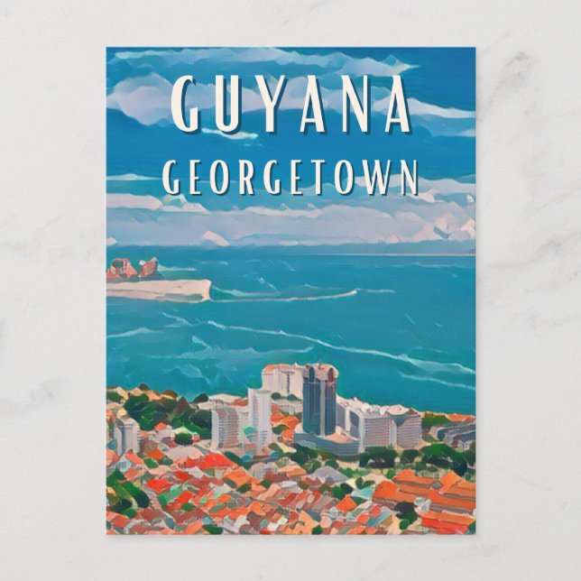 Cartão Postal Georgetown, la capitale colorée de Guyana (Frente)