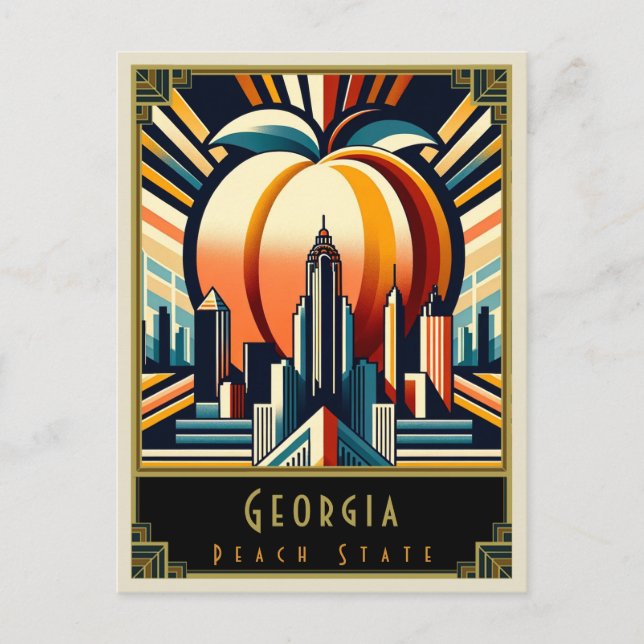 Cartão Postal Geórgia | Art Deco (Frente)