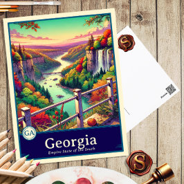 Cartão Postal Geórgia | Cartão-postal Sombreado do Cel do Estilo