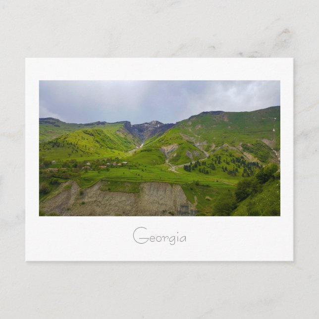 Cartão Postal Georgia Causa Montanhas Paisagem Natureza (Frente)