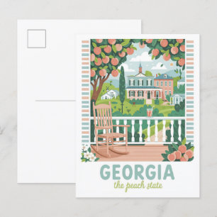 Cartão Postal Geórgia, Estado Peach, Viagem de Verão dos EUA