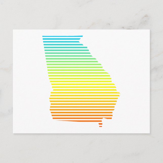 Cartão Postal georgia fade frio (Frente)
