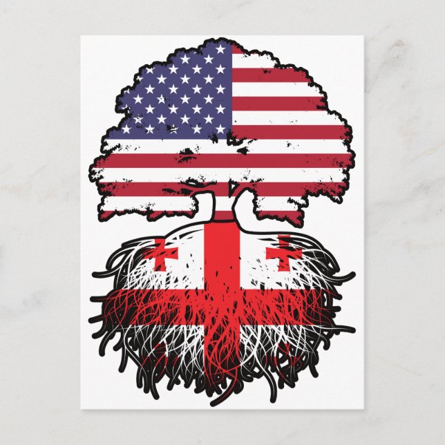 Cartão Postal Geórgia Georgiano Americano EUA Estados Unidos (Frente)