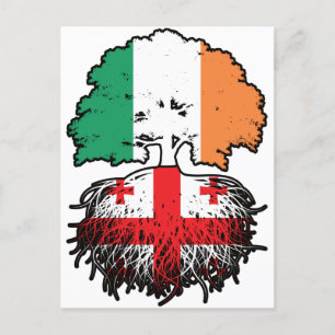 Cartão Postal Geórgia, Irlanda, Irlanda, Árvore Bandeira