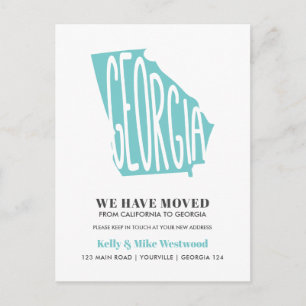 Cartão Postal GEÓRGIA Mudamos o novo endereço Novo lar