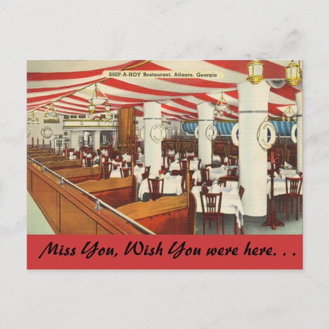Cartão Postal Georgia, Ship-A-Hoy, Atlanta (Frente)