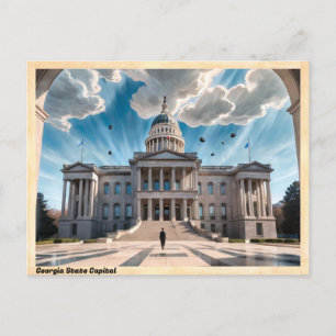 Cartão Postal Georgia State Capital Vintage Travel