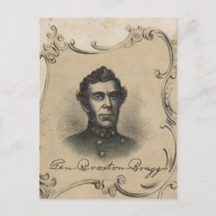 Cartão Postal Geral Braxton Bragg