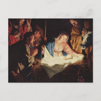 Cartão Postal Gerard van Honthorst Natividade