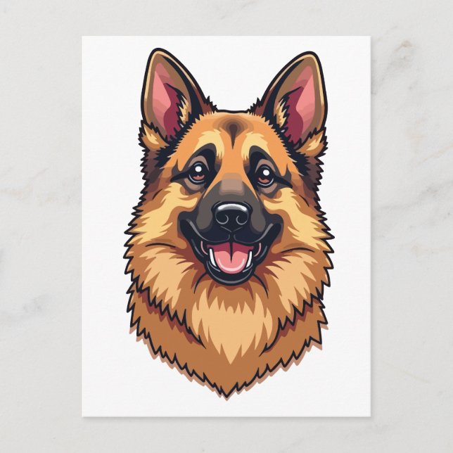 Cartão Postal German shepherd (Frente)