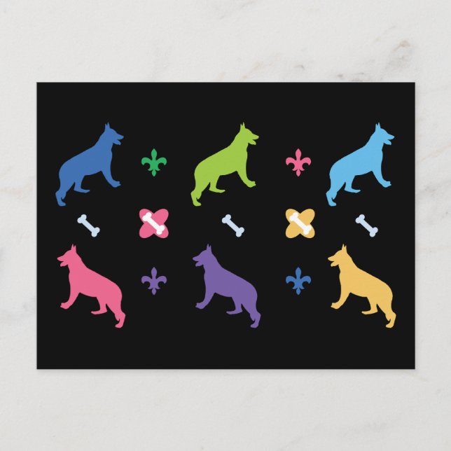 Cartão Postal German shepherd (Frente)