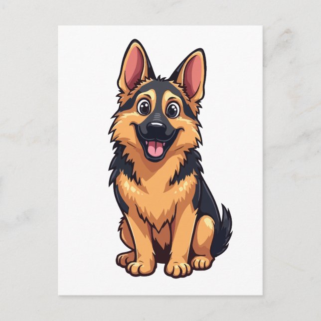 Cartão Postal German shepherd (Frente)