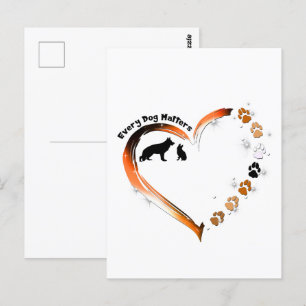 Cartão Postal German shepherd Cada Cachorro Importa Patas De Cor