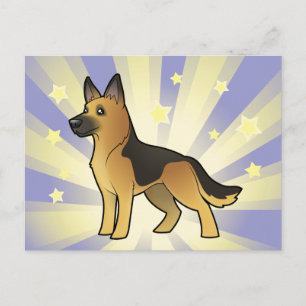 Cartão Postal German shepherd Pequeno