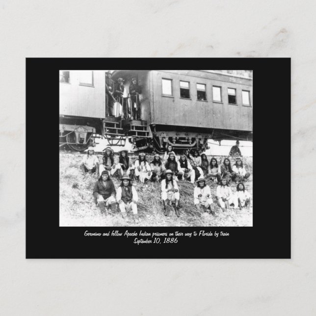 Cartão Postal gerônimo, Gerônimo e companheiro Apache Indian pri (Frente)