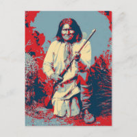 Geronimo Pop Art - Chefe do Guerreiro Indiano Apac