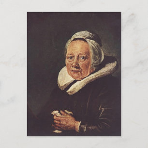 Cartão Postal Gerrit Dou - Retrato de uma Mulher Velha