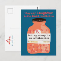 Get Well Soon Laughter vs Antibiotics CUSTOM