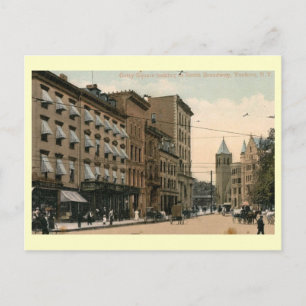 Cartão Postal Getty Square, Yonkers, Nova York Antiga