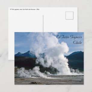 Cartão Postal Geysers de El Tatio perto de San Pedro de Atacama
