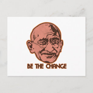 Cartão Postal Ghandi Seja A Mudança