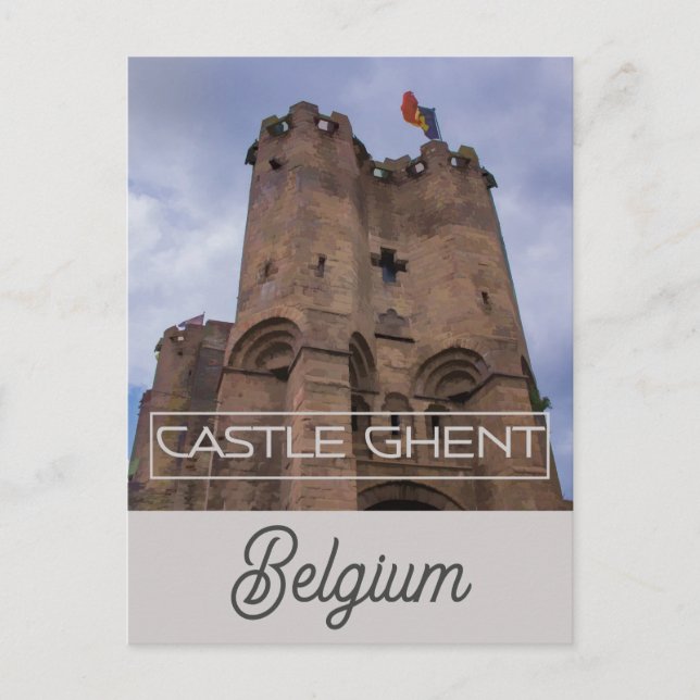 Cartão Postal Ghent Belgium Gravensteen Castle Viagem Photo (Frente)
