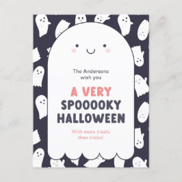Cartão Postal Ghost Ghost Spooky Halloween Desejo