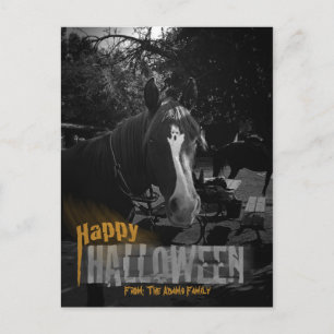 Cartão Postal Ghost Horse Halloween