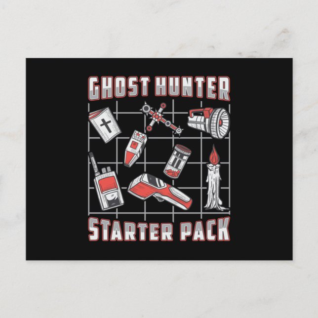 Cartão Postal Ghost Hunter Starter Pack Paranormal Caça ao Fanta (Frente)