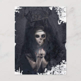 Cartão Postal Ghost Lady Haunting Skeleton
