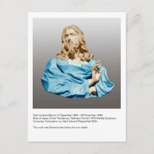 Cartão Postal Gian Lorenzo Bernini Busto de Cristo 1679