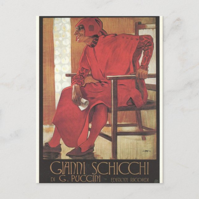 Cartão Postal Gianni Schicchi Poster (Puccini) (Frente)
