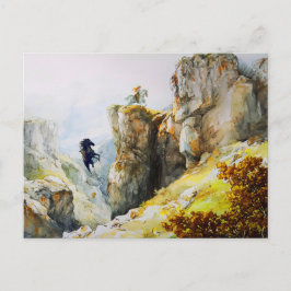 Cartão Postal Giant Bodo Falls Rosstrappe Legend Watercolor