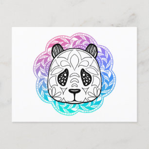 Cartão Postal Giant Panda Mandala