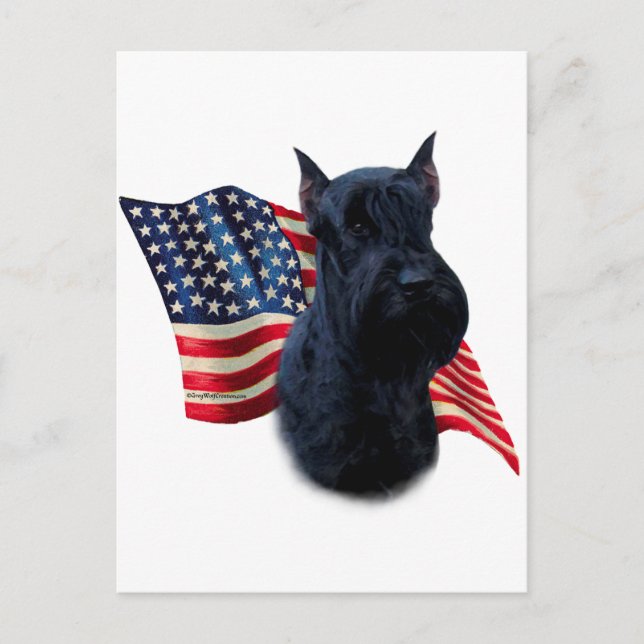 Cartão Postal Giant Schnauzer Flag (Frente)
