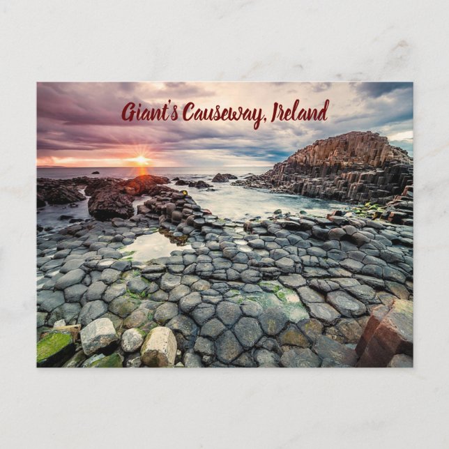 Cartão Postal Giant's Causeway Ireland estilizada (Frente)