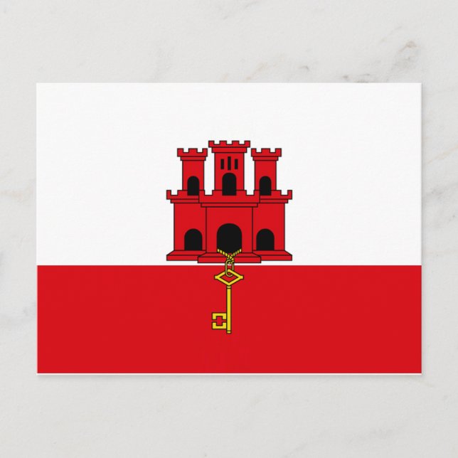 Cartão Postal Gibraltar Flag (Frente)